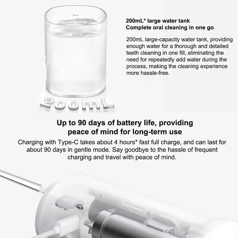 Portable Oral Irrigator | Tank 300 499 ml | Voltage Under 50V | Version 2