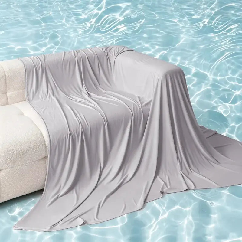 Cotton Bamboo Blanket | Ice Silk Cooling | Lightweight Breathable | Solid Summer Quilt