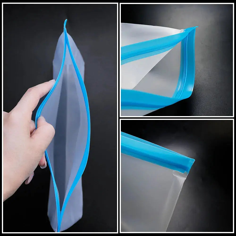 Reusable PEVA Food Bag | Leakproof | Stand Up Design | 15.5x12x5.5cm