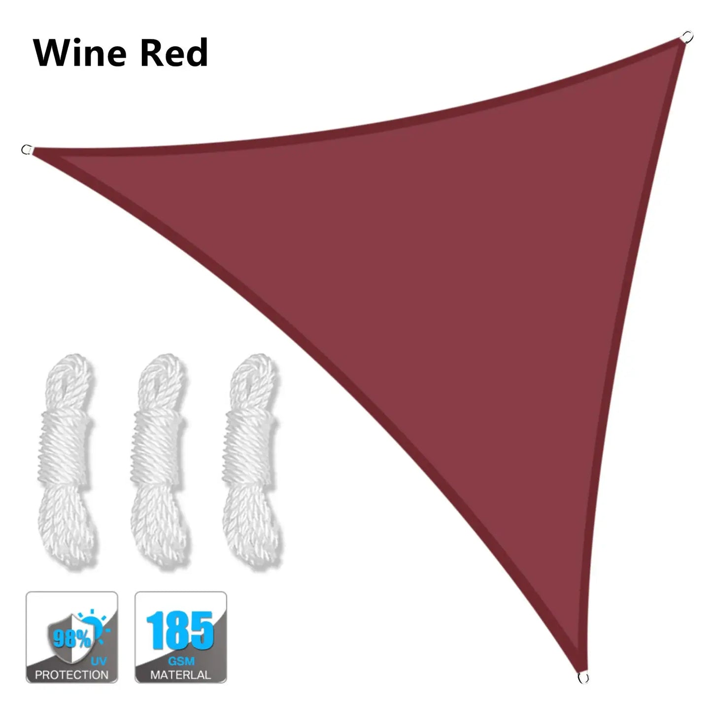 5x5x5/2x2x2M Waterproof Sun Shelter Triangle Sunshade Protection Outdoor Canopy Garden Patio Pool Shade Sail Awning Shade Cloth from PriceLows™