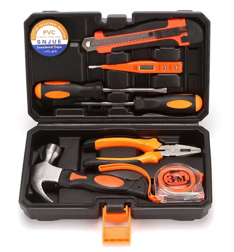 Tools Set General House hold Hand Tool Kit with Plastic Toolbox Storage Case Used to Car repair And home Repair from PriceLows™