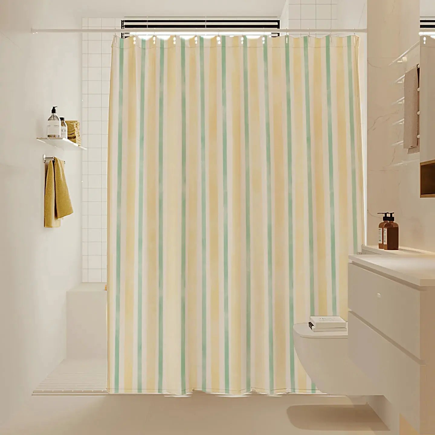 VIKAMA bathroom shower curtain blocking curtain, bath shower dry and wet separation, waterproof and mildew-proof Decor from PriceLows™