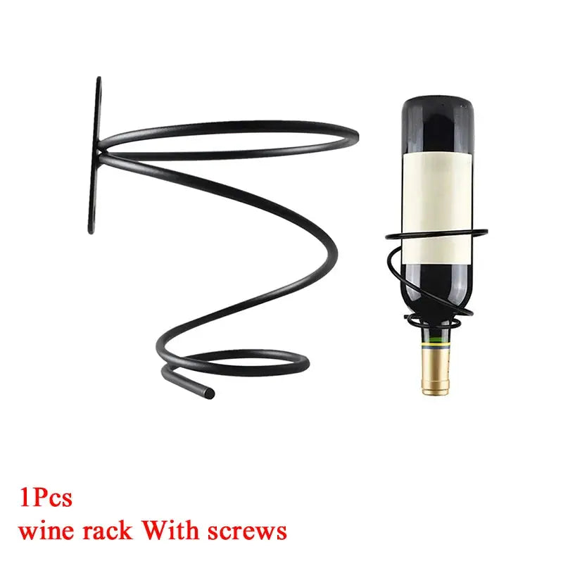 1Pc Simple Wine Display Holders Wine Rack Wall Hanging Wine Stand Wrought Iron Material For Counter Wine Cabinet Home Decoration from PriceLows™