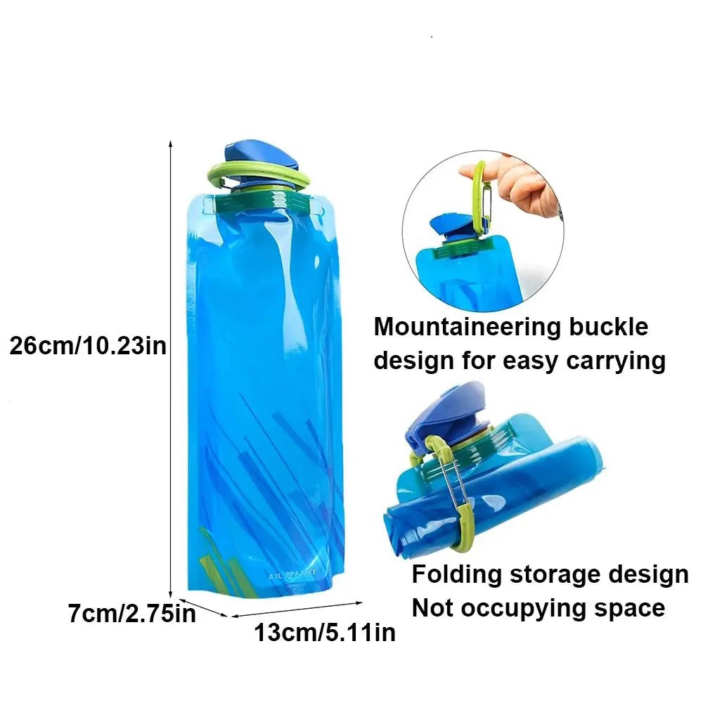 Outdoor Cycling Sports Water Bottle - Mountaineering Portable Water Cup - PE Plastic Folding Water Bag - Gift Promotion Water from PriceLows™