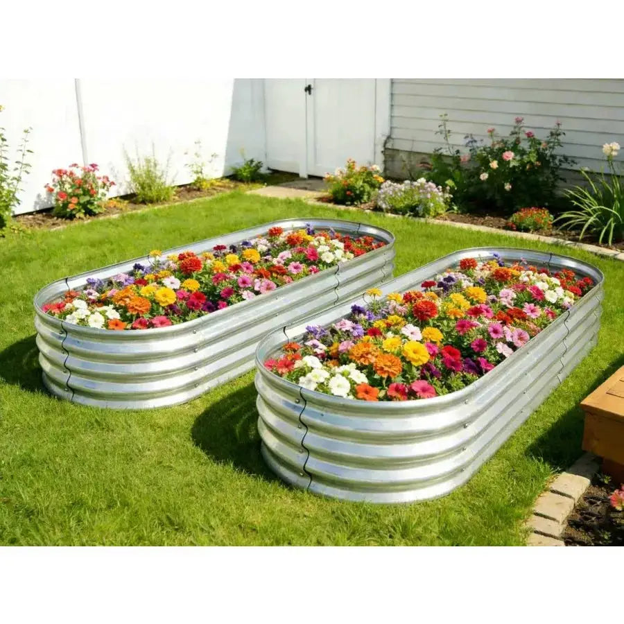 6 ft x 2 ft Raised Garden Bed Metal Elevated Planter for Vegetable Flower Herb 2pk from PriceLows™