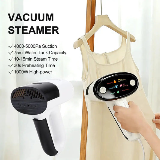 2 In 1 Handheld Steamer | 1000W Vacuum Design | Portable Garment Iron