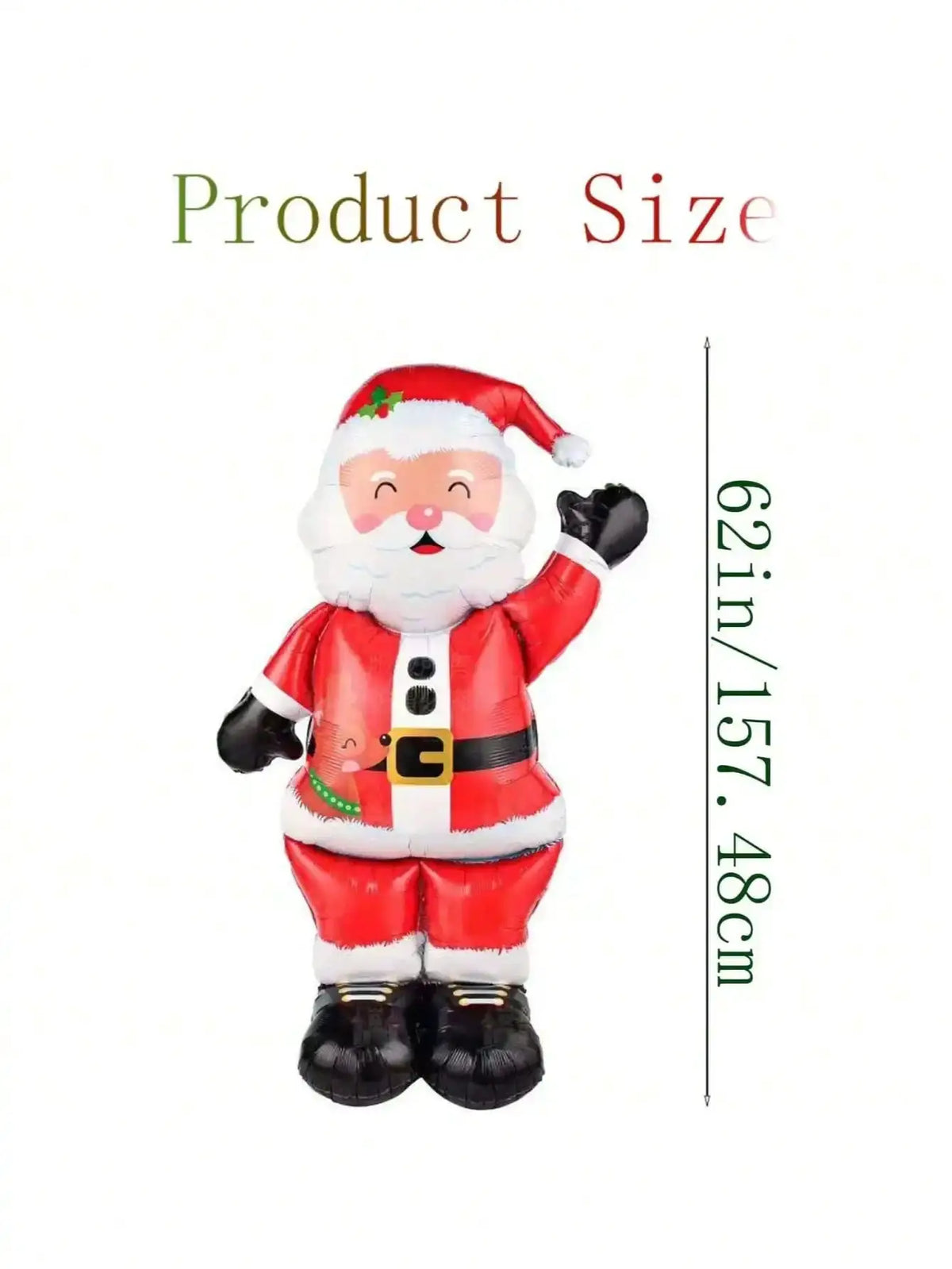Giant Standing Santa Balloon | 62 Inches | Squinting Style