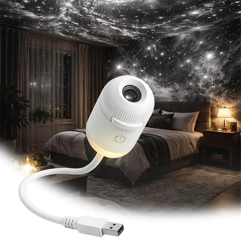 Galaxy Star Projector | Mini LED Night Light | Two In One Design