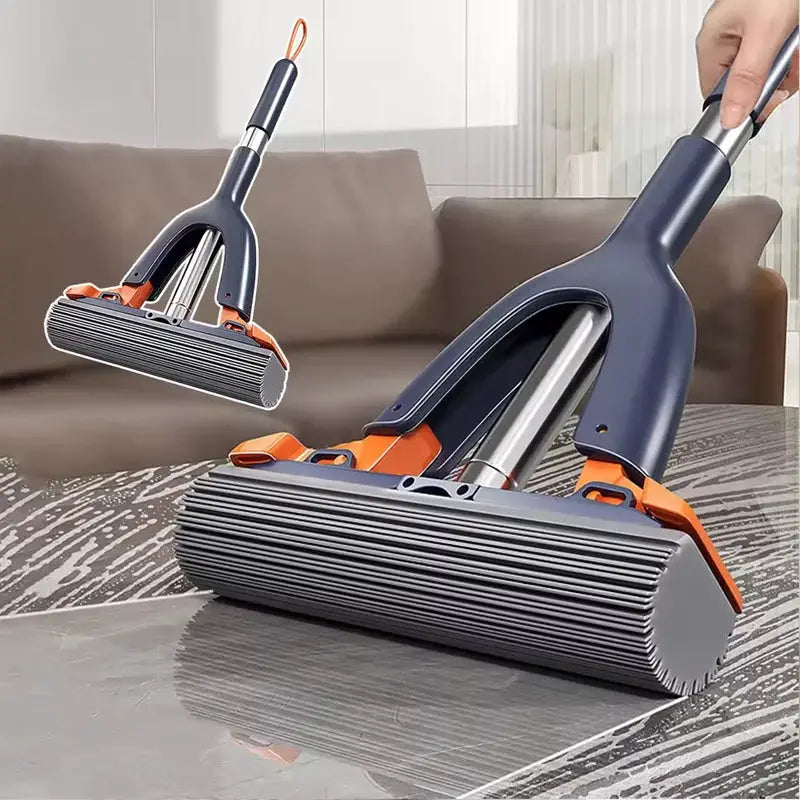 Mini Mop Self Squeeze Mop Powerful Folding Household Clean Tools No Hand Wash Strong Absorbent Mop for Bathroom Kitchen Desktop from PriceLows™