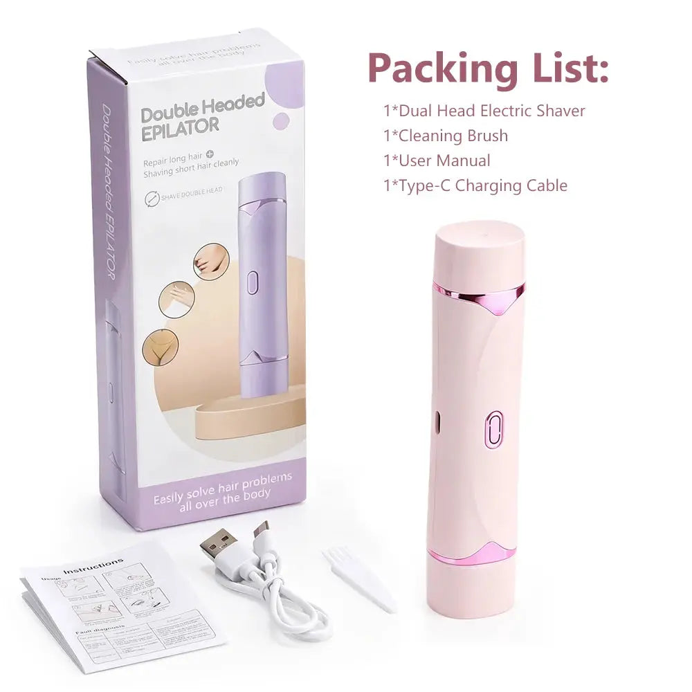 Dual-Head Electric Hair Trimmer For Women | USB Rechargeable