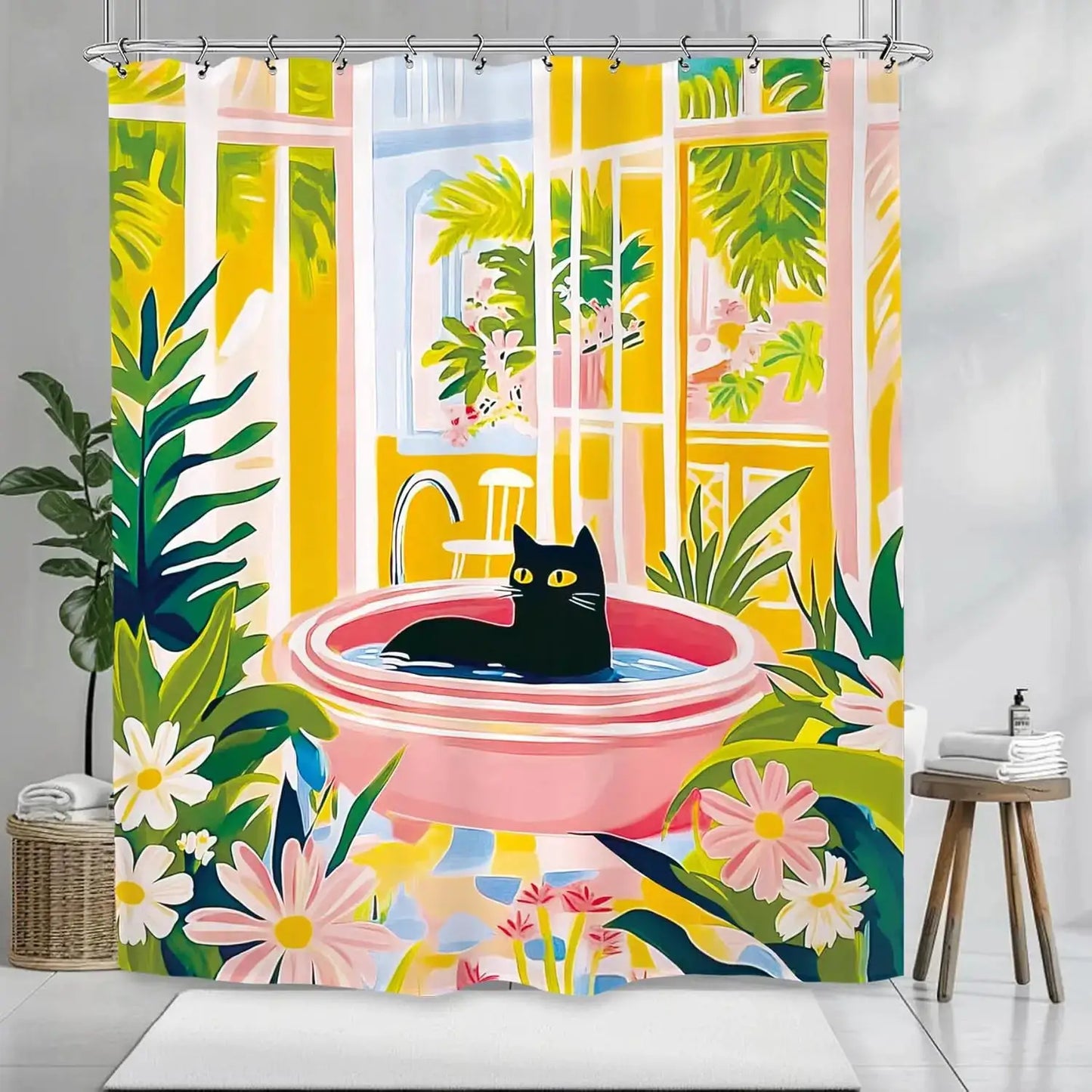 Funny Dogs Cute Shower Curtain Bulldog Pet Hilarious Schnauzer Farmhouse Rustic Bathroom Set Accessories Decor with 12Pack Hoo from PriceLows™