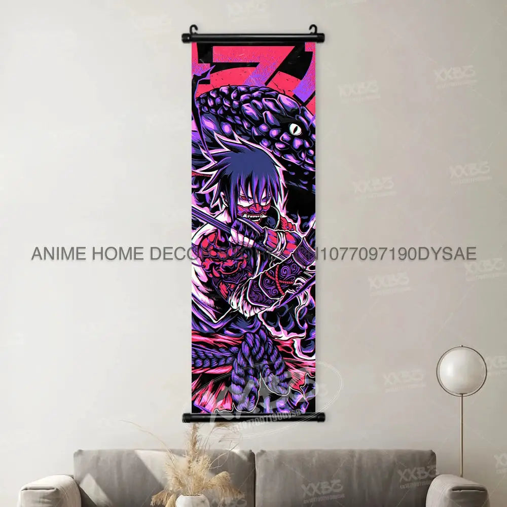Uzumaki Naruto Posters Sasuke Home Decor Uchiha Madara Hanging Painting Might Guy Scrolls Picture Gaara Wall Art Killer B Mural from PriceLows™