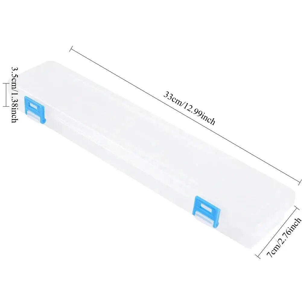 White Storage Box 33x7x3.5cm Organizer for Painting Brushes Watercolor Pens Art Crafts Sewing Drawing Hand Tools Protective Case from PriceLows™