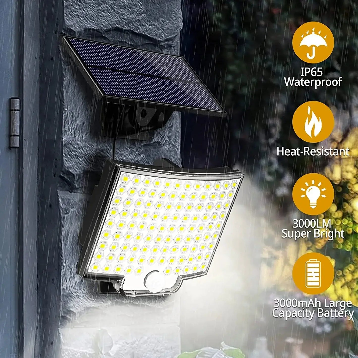 Solar Outdoor Lights - LED Motion Sensor Light with Remote Waterproof Security Flood Light for Patio Garage Porch Yard from PriceLows™