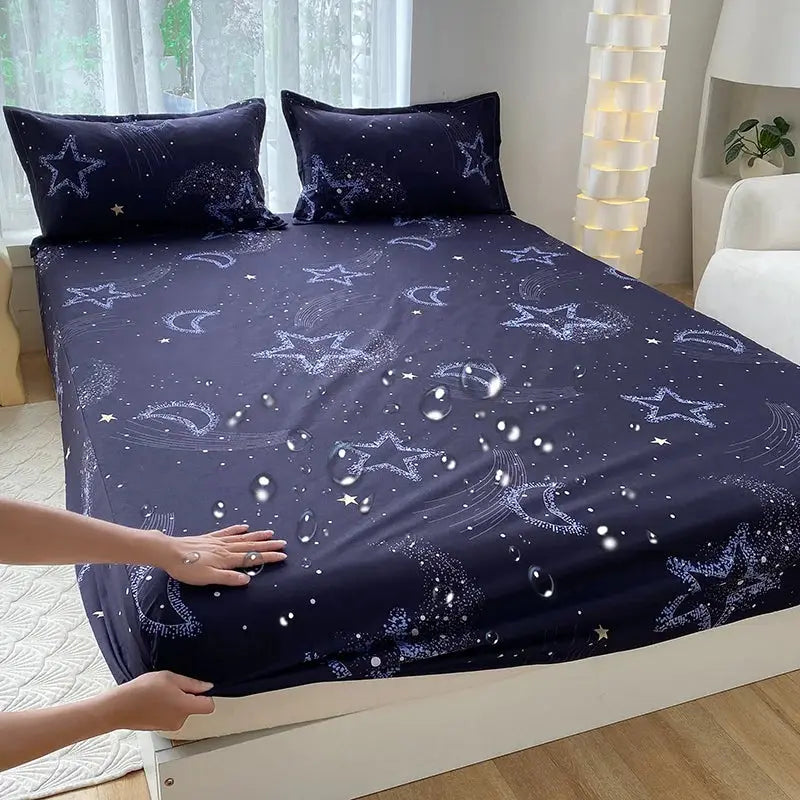 1pc Waterproof Fitted Bed Sheets Cartoon Style Single Bed Cover for Kids Queen/King sabanas cama matrimonial(without pillowcase) from PriceLows™