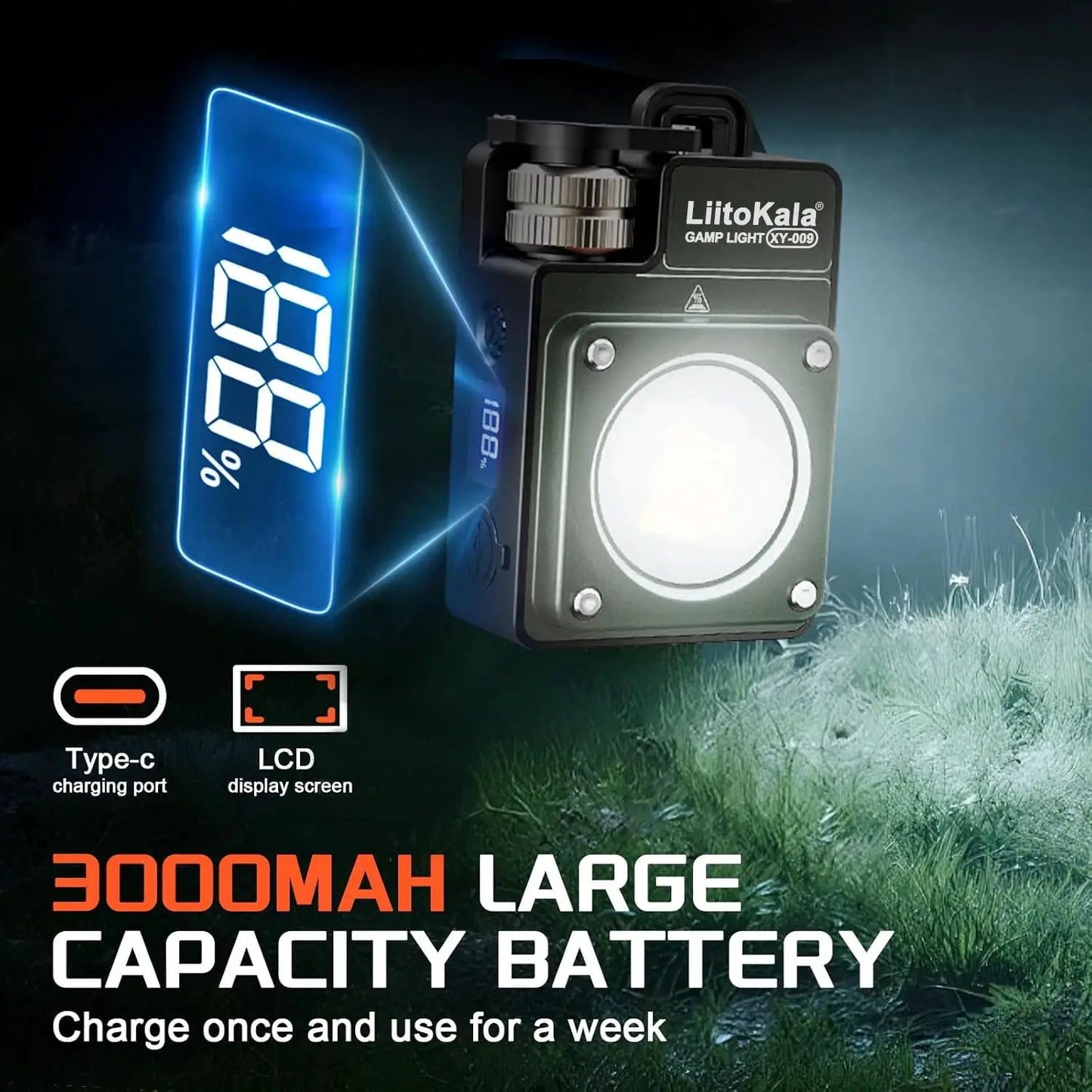 LiitoKala new keychain light 120-3500LM rechargeable flashlight multifunctional portable 3000mAh battery work light from PriceLows™