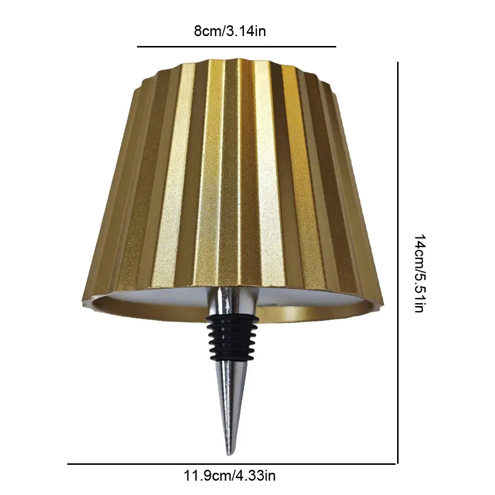 Metal Dimmable Bottle Lamp Rechargeable 2000mAh LED Wine Bottle Lamp 3 Colors Dimmable Touch Control for Family Restaurant & Bar from PriceLows™
