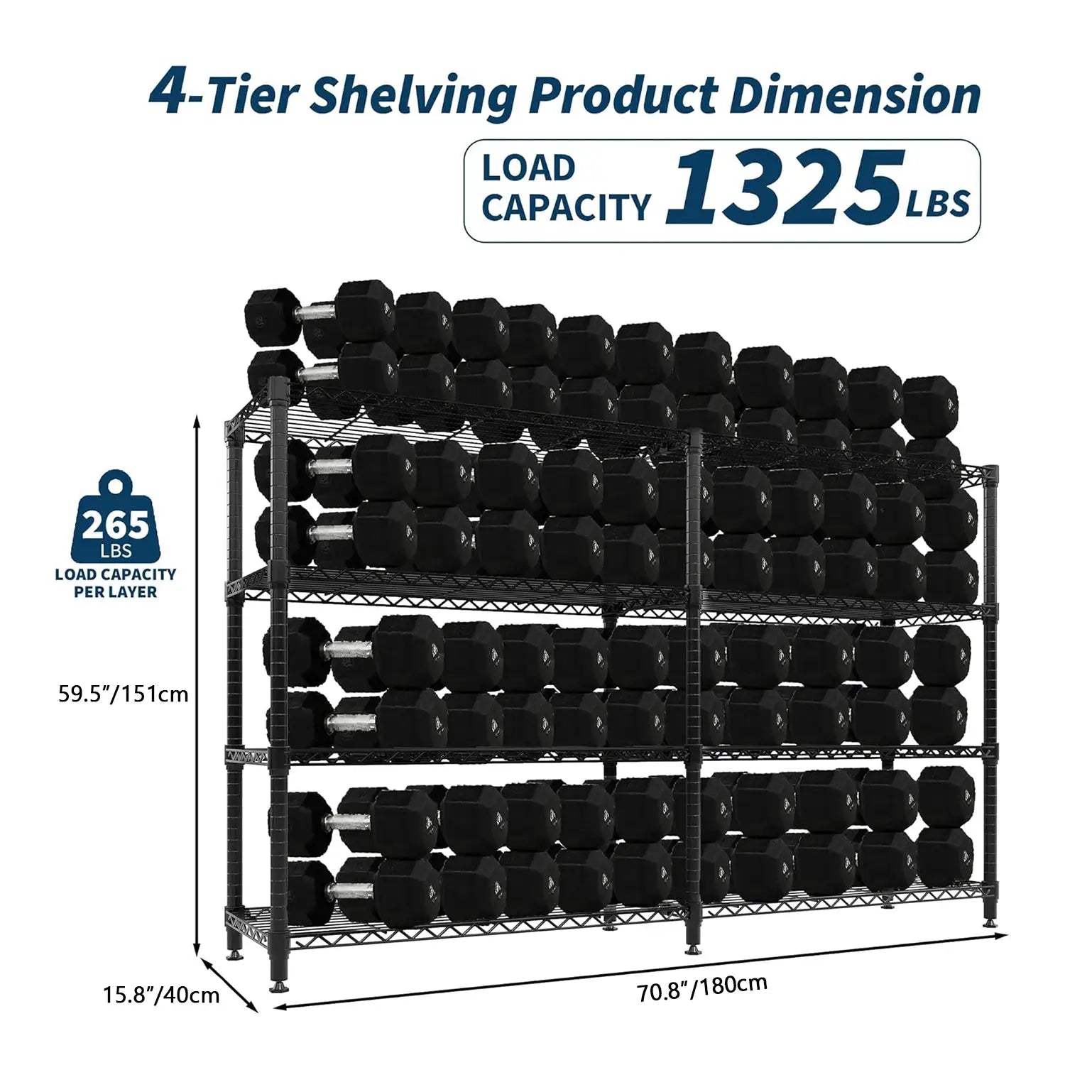 Heavy Duty Storage Shelves 4/5 Tiers Metal Shelving Unit Adjustable Organization Pantry Shelves for Kitchen Garage Commercial from PriceLows™