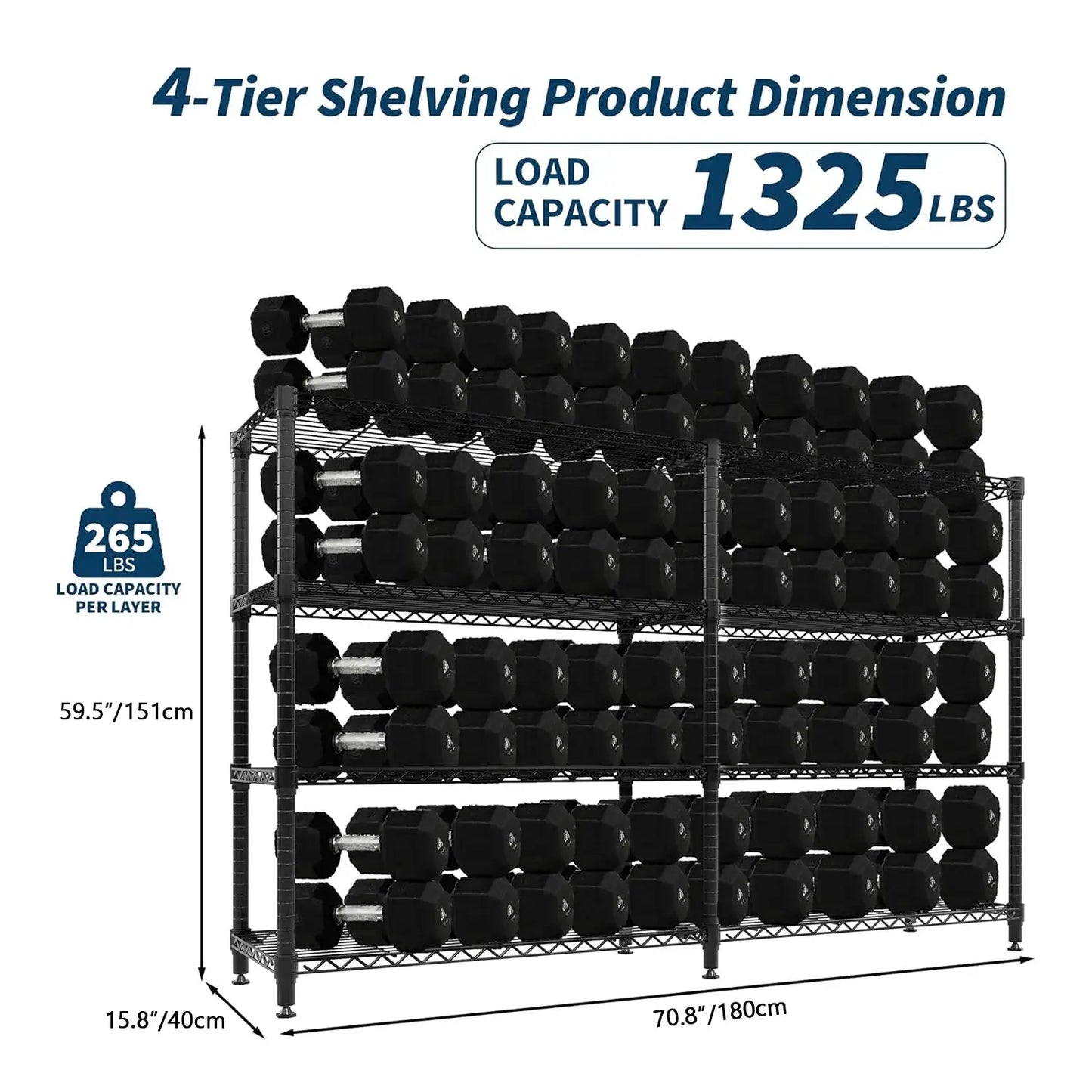 Heavy Duty Storage Shelves 4/5 Tiers Metal Shelving Unit Adjustable Organization Pantry Shelves for Kitchen Garage Commercial from PriceLows™