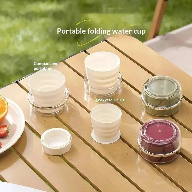 4Pcs Food Grade Silicone Collapsible Cup Portable Outdoor Camping Hiking Picnic Travel Drink Cup from PriceLows™