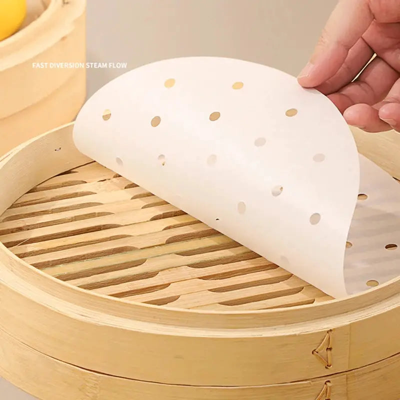 Bamboo Steamer Papers | Disposable | Non-Stick Liners | 50/100 Pcs
