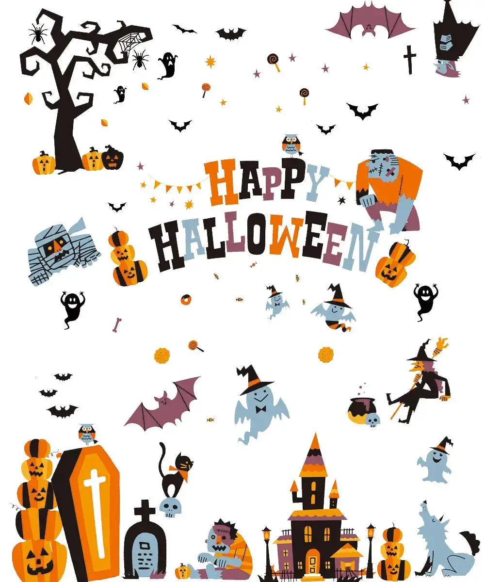 Halloween Window Clings | 10 Sheet Pack | Indoor Outdoor Use