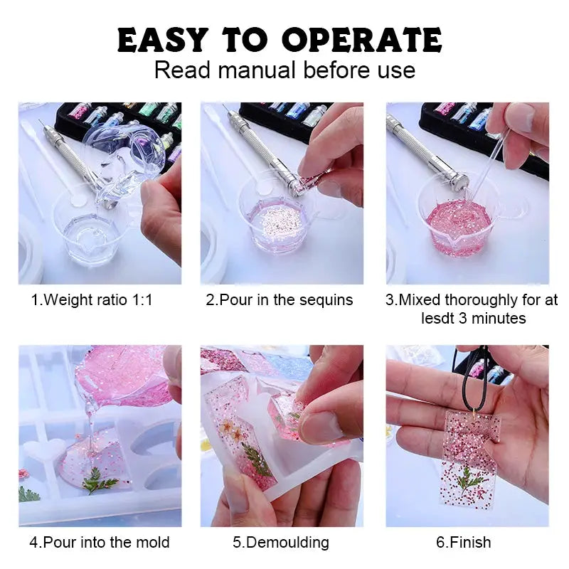 Epoxy Resin Silicone Mold Jewelry Making Starter Kit