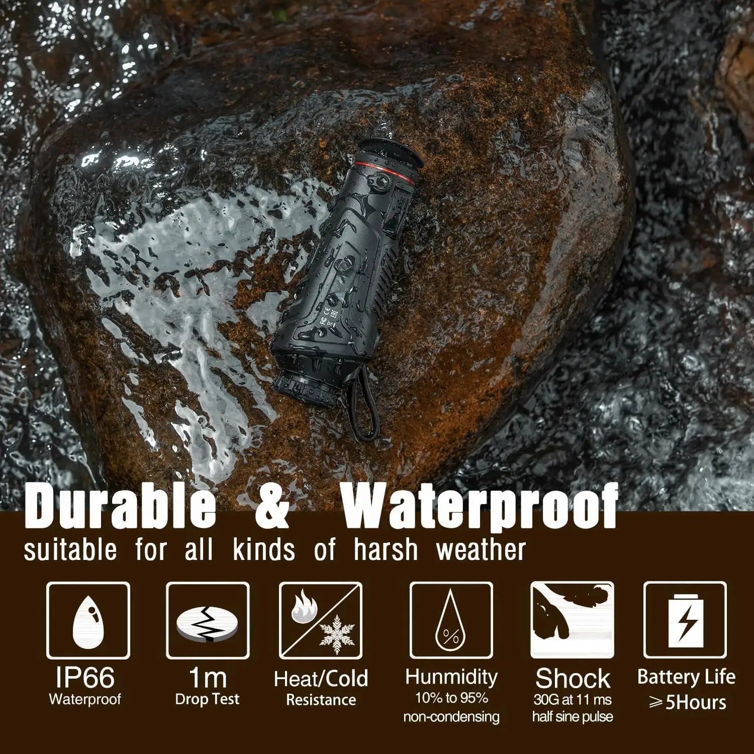 Guide TK421 Telescope Scope Thermal Night Vision Monocular Imaging 400x300 High Resolution Infrared Camera Hunting Monocular from PriceLows™