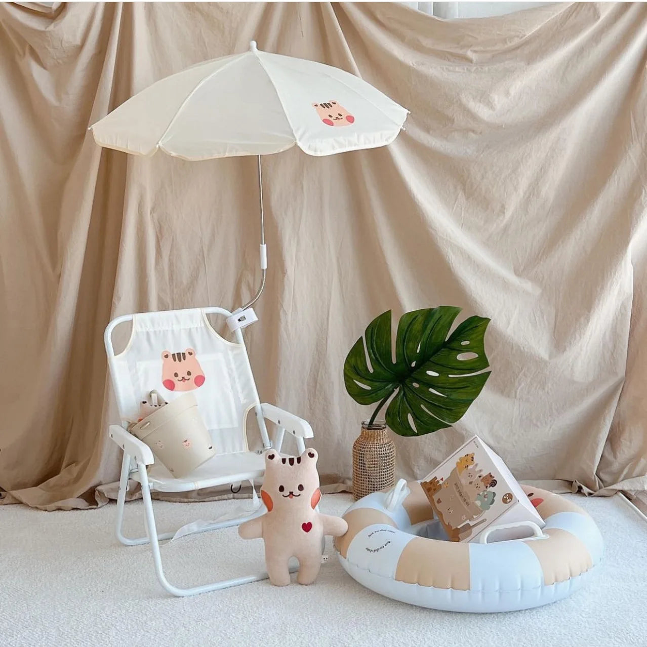 Children's Outdoor Beach Chair | Umbrella Included | Portable Folding | Colors