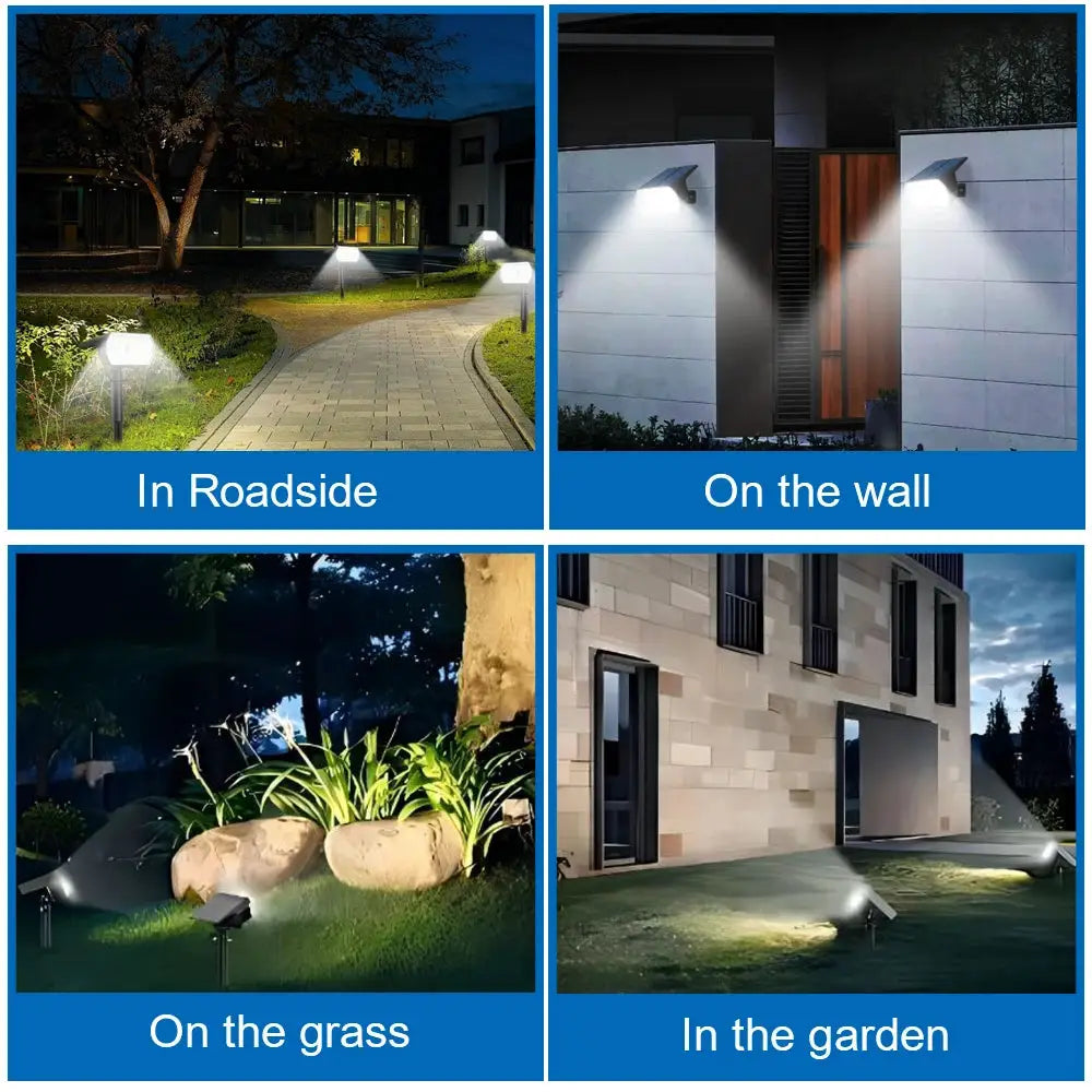 Solar Spot Lights Outdoor Motion Sensor 56/60LEDS Solar Landscape Spotlights 3 Modes Waterproof Wall Lamp Yard Driveway Walkway from PriceLows™