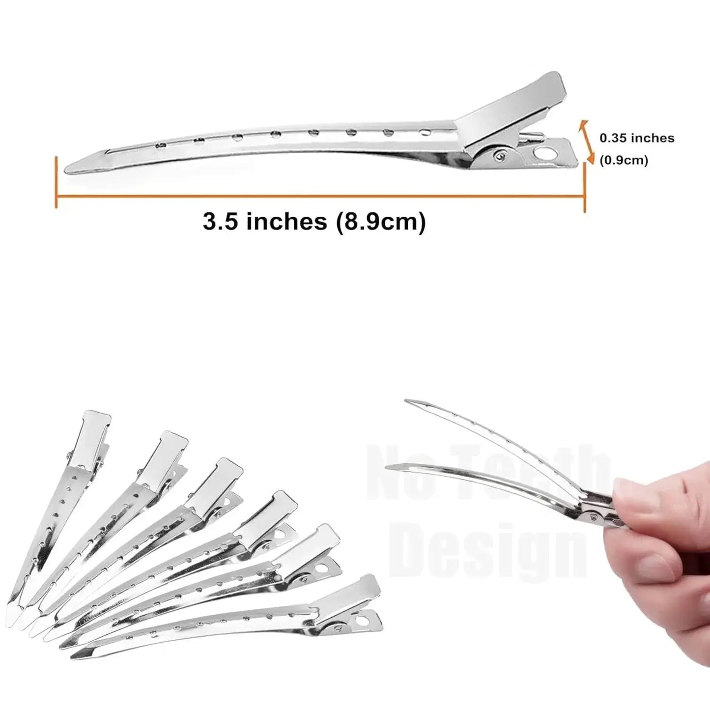 Metal Hair Clips | Duckbill Crocodile Style | 10 Pack Combo