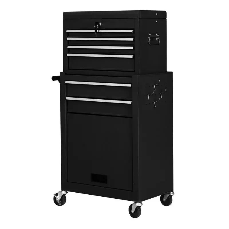 Rolling Cabinet Storage Chest Box Garage Toolbox-Black from PriceLows™