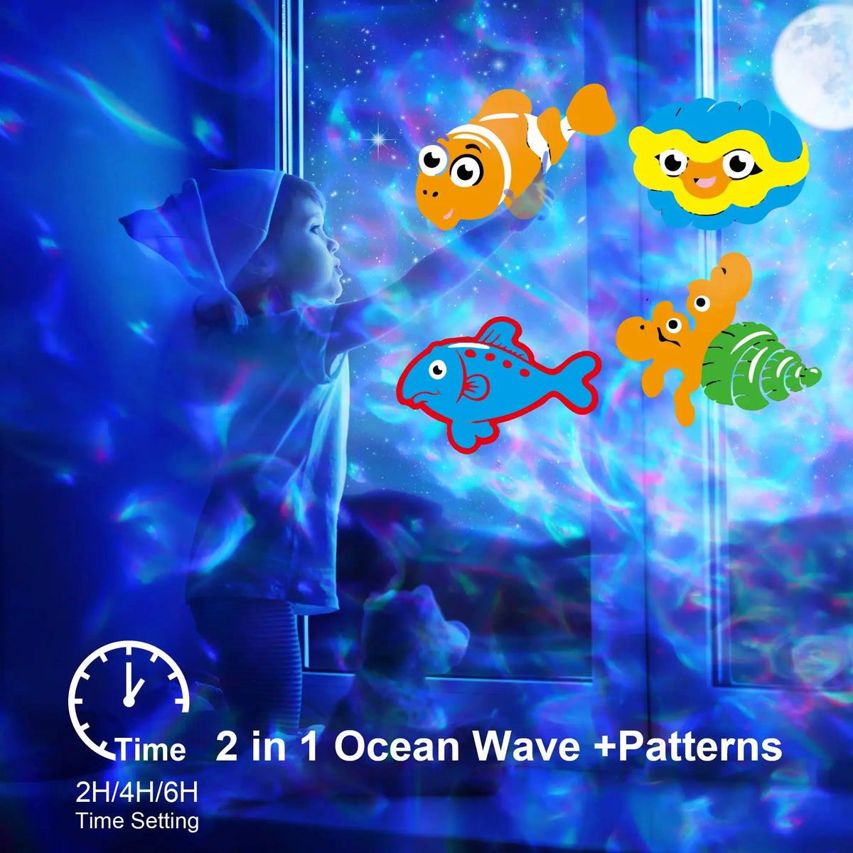 Outdoor Projector Lights | HD Scrolling Patterns | Dual Mode Settings | Patio