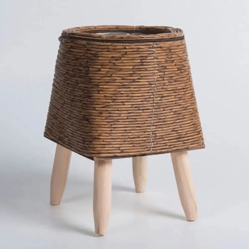 Fashion Rattan Woven Flower Pot Creative Flower Planters With Removable Legs Durable Hand Wove Plant Stand from PriceLows™