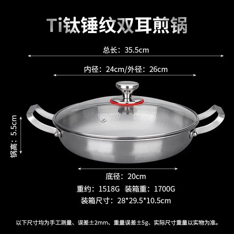 Fry Pan | Titanium Hammer Texture | Non Stick | One Piece
