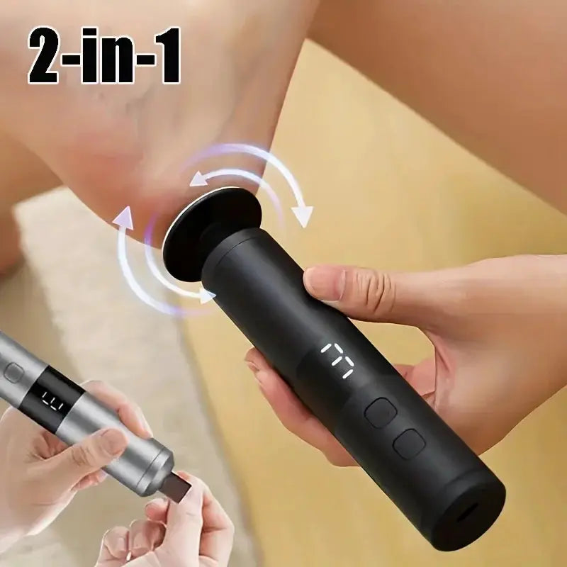 USB charging foot grinder, electric 2-in-1 foot grinder and nail grinder, foot and hand care, multifunctional foot beauty device from PriceLows™