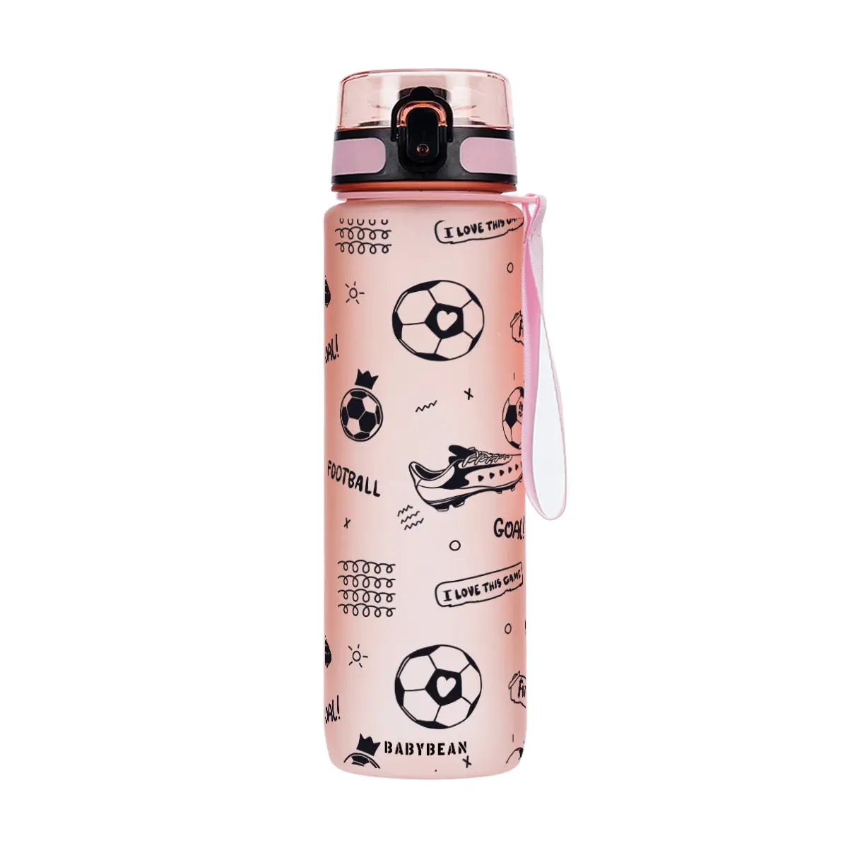 750ml Football Print Sports Water Bottle Flip Top Leakproof Portable Lanyard Water Cup For Kids Student Gym Outdoor Soccer Fans from PriceLows™
