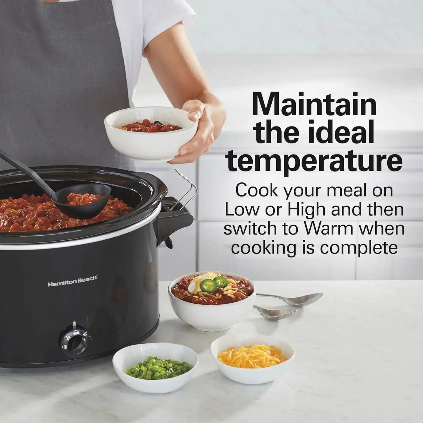 Slow Cooker Pot | 10 Qt | Stoneware | Portable with Lid