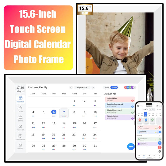 Digital Photo Frame | 15.6 Inch Display | 1920x1080 Full HD | 64 GB Memory from PriceLows™