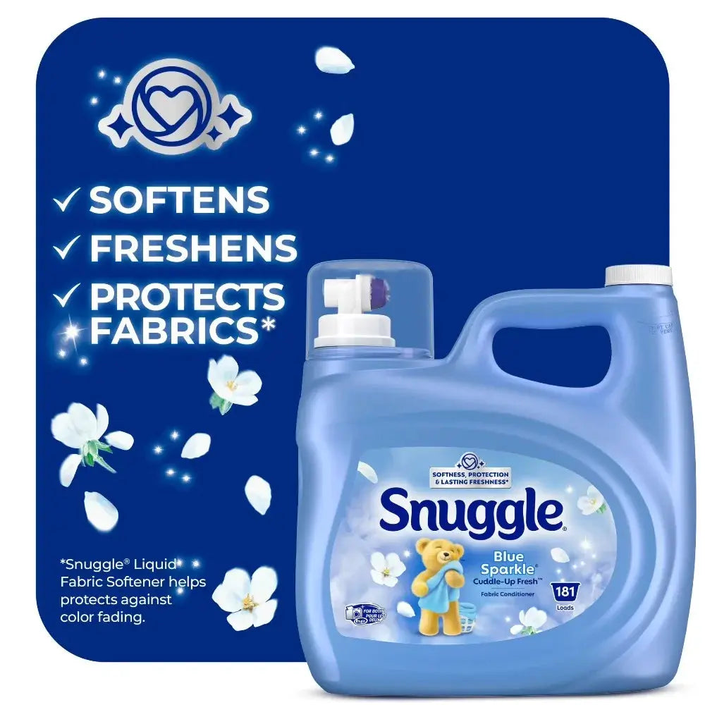 Liquid Fabric Softener | 123.1 Oz | 181 Loads | Blue Sparkle