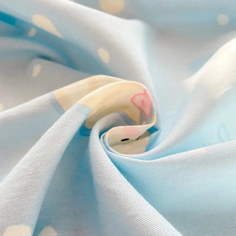 All Season Comfort 100% Cotton Flat Sheet , Soft Breathable Cute Cartoon Print Top Sheet, Wrinkle Resistant Fade Resistant from PriceLows™