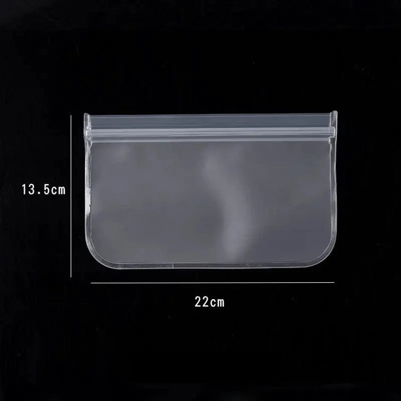 Reusable Food Storage Bags | PEVA Food Grade | Leakproof Zip Shut