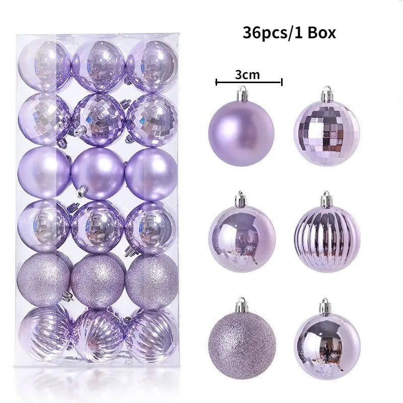 Christmas Tree Ornaments | Plastic Baubles | Indoor Decor | 24 Or 36 Pcs