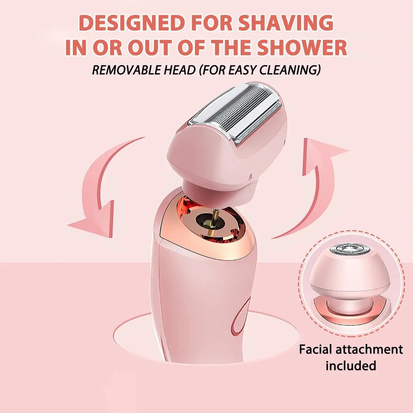 Vimyshow Electric Ladies Shaver | Waterproof 2 In 1 Trimmer | 60 Min Battery Life