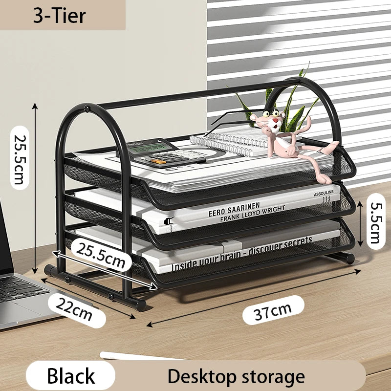 Mesh Letter Tray | Metal Construction | Sliding Trays | Black