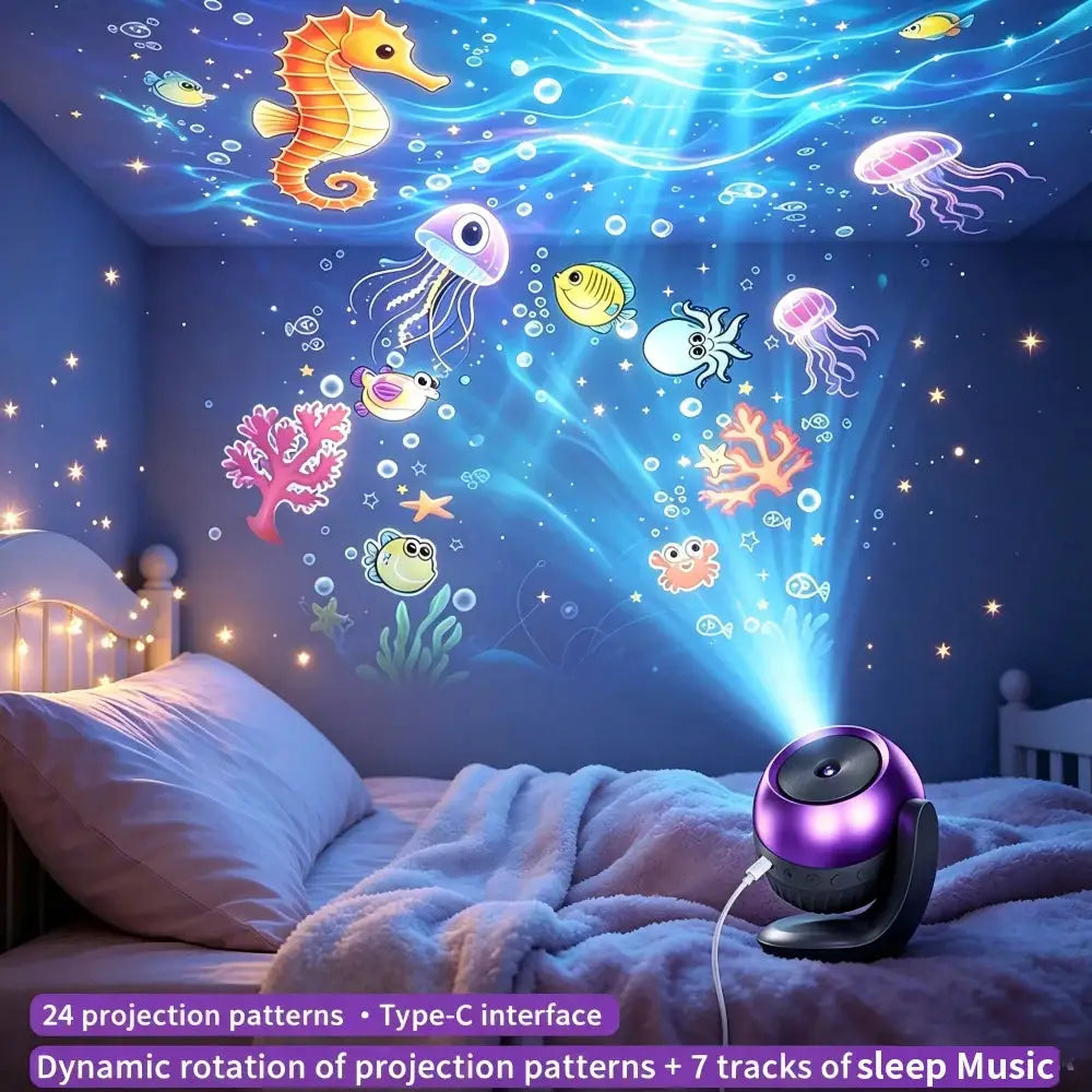 Galaxy Projector | LED Starfield Effect | 24 Scene Modes | Compact Size