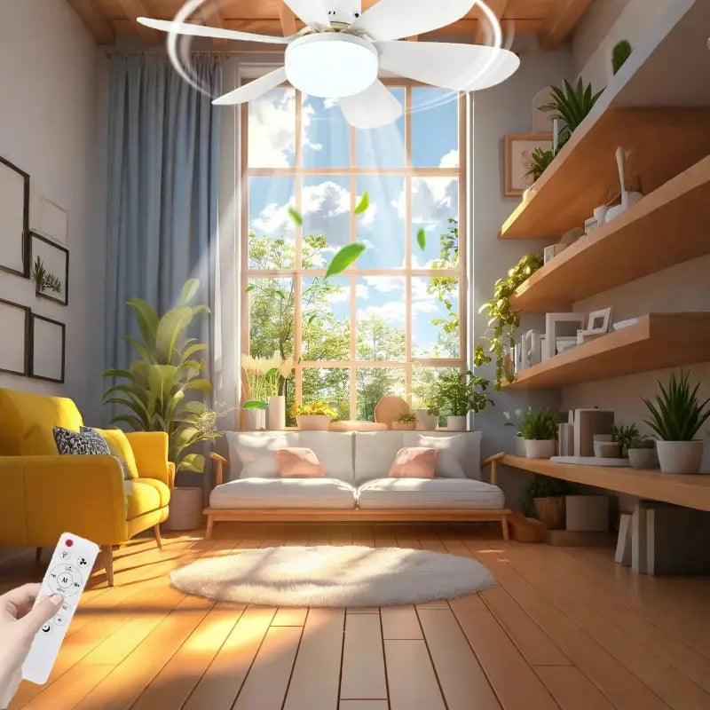 Ceiling Fan | With Light E27 Socket | Remote Control | 52cm