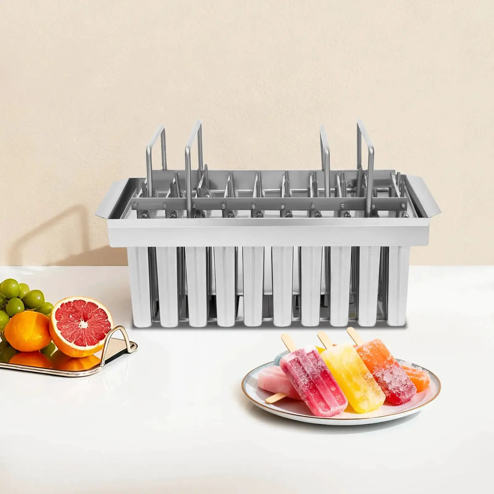 Food Grade Stainless Steel Ice Cream Mold 20 Cavity 3oz Popsicle Mould with Lid for Homemade DIY Ice Lolly from PriceLows™