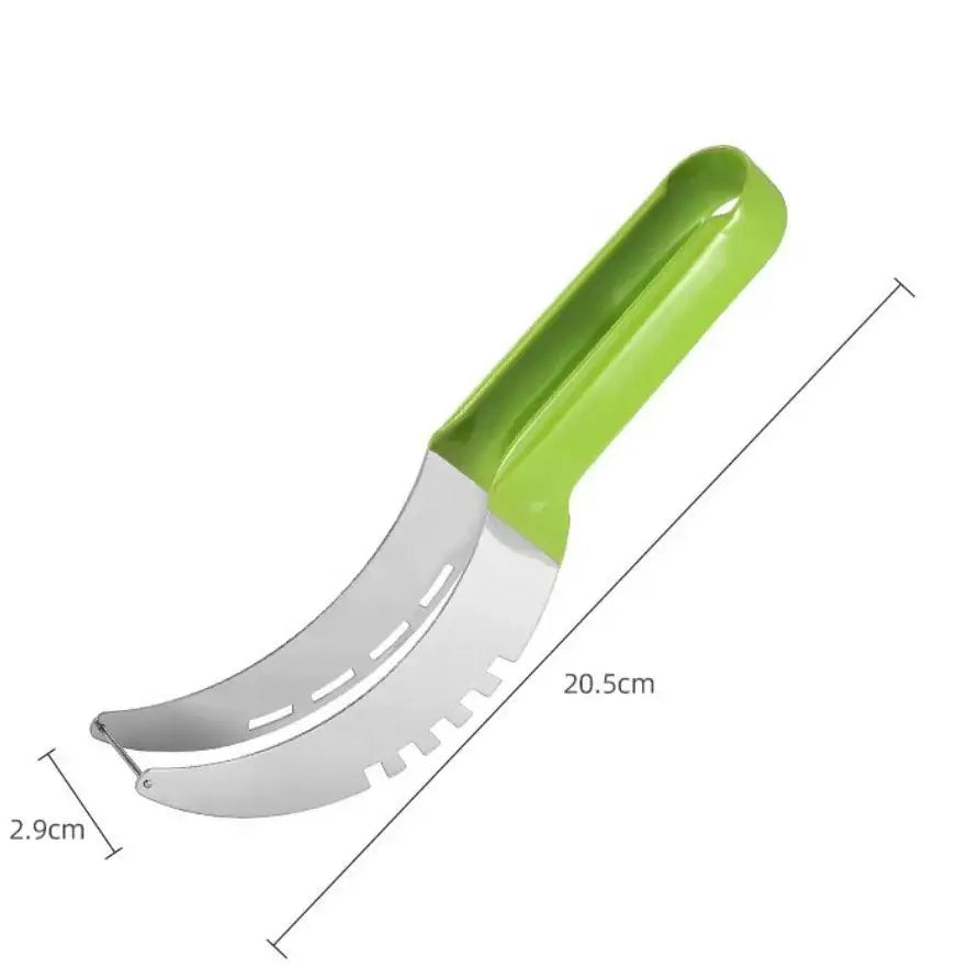 Stainless Steel Watermelon Slicer Non-slip Cutter Melon Cutter Plastic Wrap Handle Not Hurt Hands Fruit Cutting Tool Summer from PriceLows™