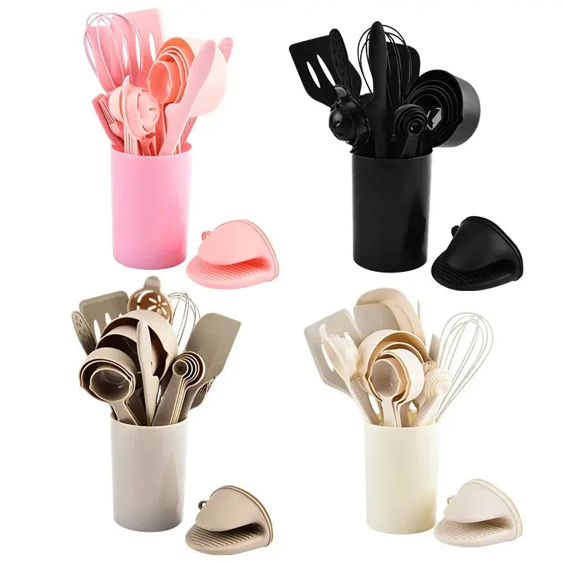Integrated Silicone Kitchenware Baking 21 Piece Set High Temperature Resistant Non-stick Pan Spatula Oil Brush Egg Beater Frying from PriceLows™